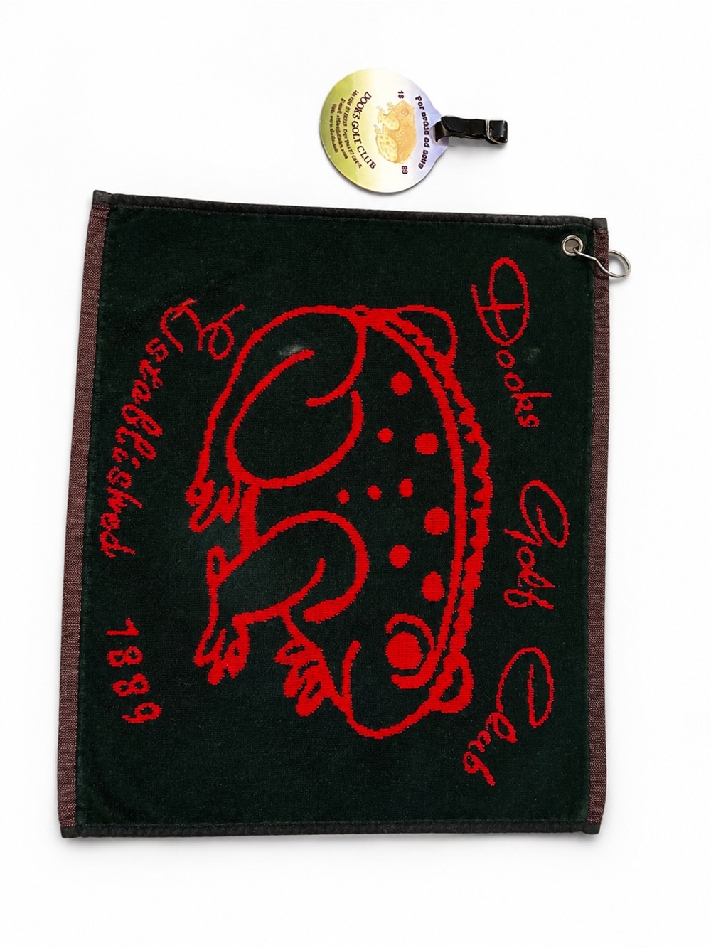 Vintage Golf Towel & Luggage Tag, Dooks Golf Club, Glenbeigh, Ireland